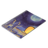 ヴィンテージSFエイリアンのBlue Planet Moon ノートブック (左側)