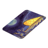 ヴィンテージSFエイリアンのBlue Planet Moon マグネット (左側)