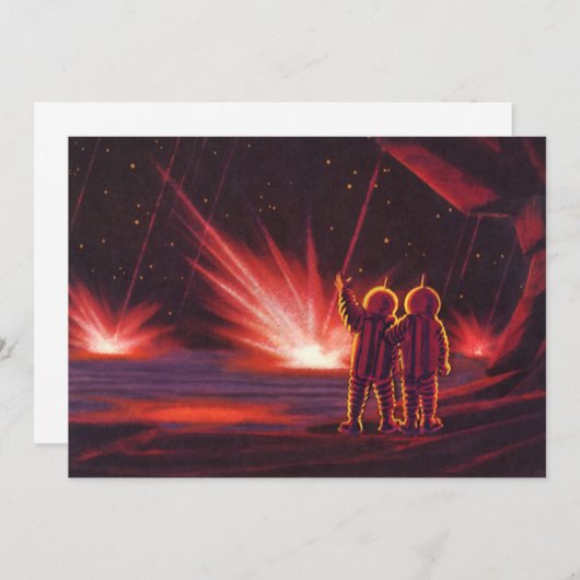 ヴィンテージSFエイリアンレッドプラネット爆発 (正面/裏面)