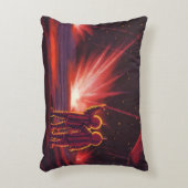 ヴィンテージSFエイリアンレッドプラネット爆発 アクセントクッション (正面(垂直))