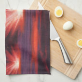 ヴィンテージSFエイリアンレッドプラネット爆発 キッチンタオル (四つ折り)