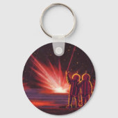 ヴィンテージSFエイリアンレッドプラネット爆発 キーホルダー (裏面)