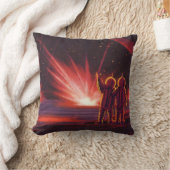 ヴィンテージSFエイリアンレッドプラネット爆発 クッション (ブランケット)