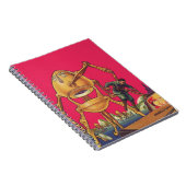 ヴィンテージSFエイリアンロボットが人間を捉える ノートブック (右側)