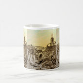 ヴィンテージSFエイリアン惑星建築 コーヒーマグカップ (中央)