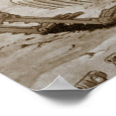 ヴィンテージSFエイリアン惑星建築 ポスター (角)