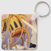 ヴィンテージSFエイリアン戦争タコ キーホルダー (裏面)