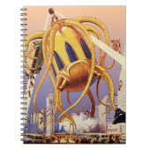 ヴィンテージSFエイリアン戦争タコ ノートブック (正面)