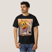 ヴィンテージSFエイリアン戦争タコ Tシャツ (正面フル)