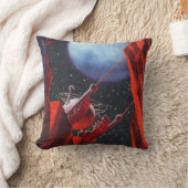 ヴィンテージSFキャニオン宇宙ムーンローバー クッション (ブランケット)