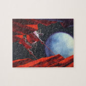 ヴィンテージSFキャニオン宇宙ムーンローバー ジグソーパズル (横)