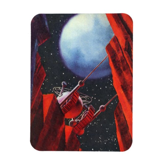 ヴィンテージSFキャニオン宇宙ムーンローバー マグネット (縦)