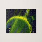 ヴィンテージSFグリーンプラネットと宇宙船 ジグソーパズル (横)