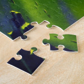 ヴィンテージSFグリーンプラネットと宇宙船 ジグソーパズル (側面)