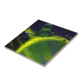 ヴィンテージSFグリーンプラネットと宇宙船 タイル (側面)