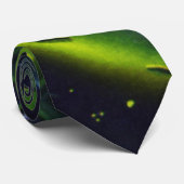 ヴィンテージSFグリーンプラネットと宇宙船 ネクタイ (ロール)
