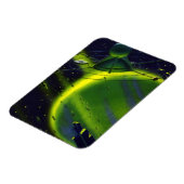 ヴィンテージSFグリーンプラネットと宇宙船 マグネット (左側)