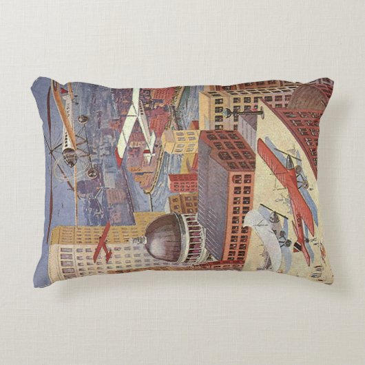 ヴィンテージSFシティスチームビクトリアンパンク アクセントクッション (正面)