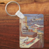 ヴィンテージSFシティスチームビクトリアンパンク キーホルダー (正面)