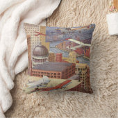 ヴィンテージSFシティスチームビクトリアンパンク クッション (ブランケット)