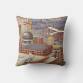 ヴィンテージSFシティスチームビクトリアンパンク クッション (裏面)