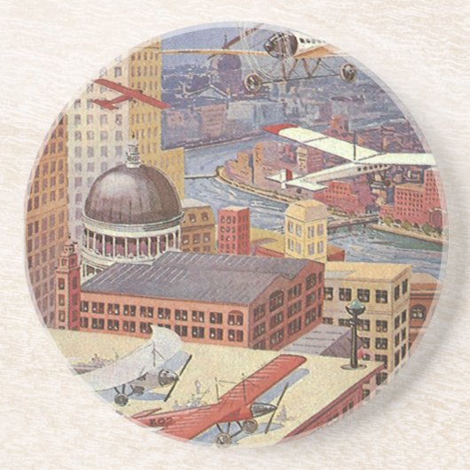 ヴィンテージSFシティスチームビクトリアンパンク コースター (正面)