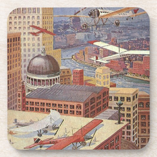 ヴィンテージSFシティスチームビクトリアンパンク コースター (正面)