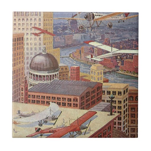 ヴィンテージSFシティスチームビクトリアンパンク タイル (正面)