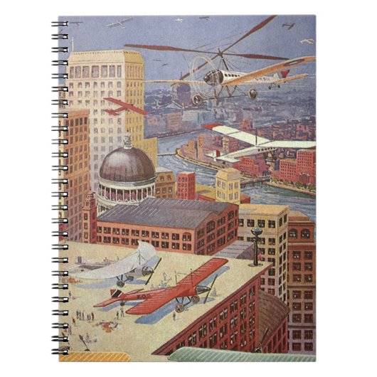 ヴィンテージSFシティスチームビクトリアンパンク ノートブック (正面)