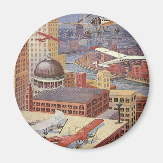 ヴィンテージSFシティスチームビクトリアンパンク マグネット (正面)