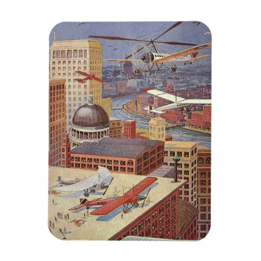 ヴィンテージSFシティスチームビクトリアンパンク マグネット (縦)