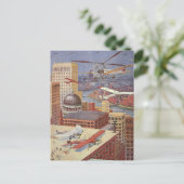 ヴィンテージSFシティスビクトリアンチームパンク ポストカード (スタンド正面)