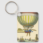 ヴィンテージSFスチームパンク熱気球 キーホルダー (正面)