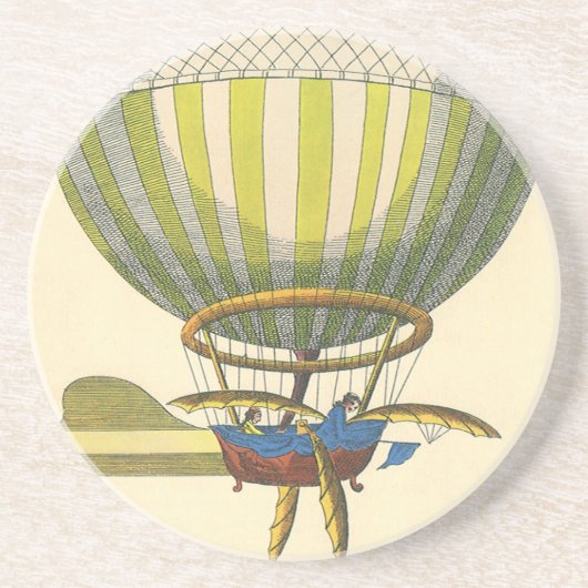 ヴィンテージSFスチームパンク熱気球 コースター (正面)
