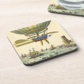 ヴィンテージSFスチームパンク熱気球 コースター (左側)