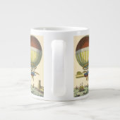 ヴィンテージSFスチームパンク熱気球 ジャンボコーヒーマグカップ (裏面)