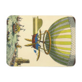 ヴィンテージSFスチームパンク熱気球 マグネット (横)