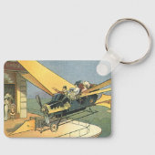 ヴィンテージSFスチームパンク転換車 キーホルダー (正面)