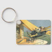 ヴィンテージSFスチームパンク転換車 キーホルダー (裏面)