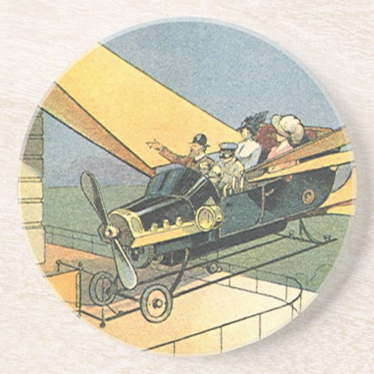 ヴィンテージSFスチームパンク転換車 コースター (正面)