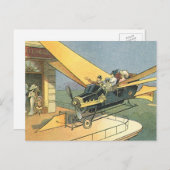 ヴィンテージSFスチームパンク転換車 ポストカード (正面/裏面)