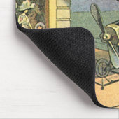 ヴィンテージSFスチームパンク転換車 マウスパッド (コーナー)