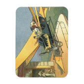 ヴィンテージSFスチームパンク転換車 マグネット (縦)