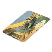 ヴィンテージSFスチームパンク転換車 マグネット (左側)