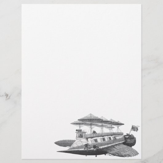 ヴィンテージSFスチームパンク飛行船日食 (正面)