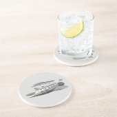 ヴィンテージSFスチームパンク飛行船日食 コースター (側面)