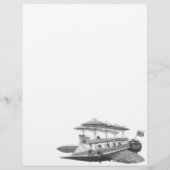 ヴィンテージSFスチームパンク飛行船日食 チラシ (裏面)