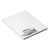 ヴィンテージSFスチームパンク飛行船日食 ノートパッド (アングル)