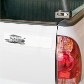 ヴィンテージSFスチームパンク飛行船日食 バンパーステッカー (トラック上)