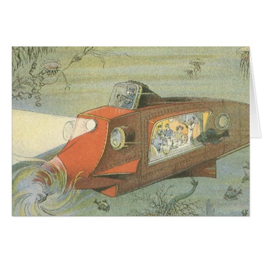 ヴィンテージSFスティームパンク海底海底海底海底船 (正面横)